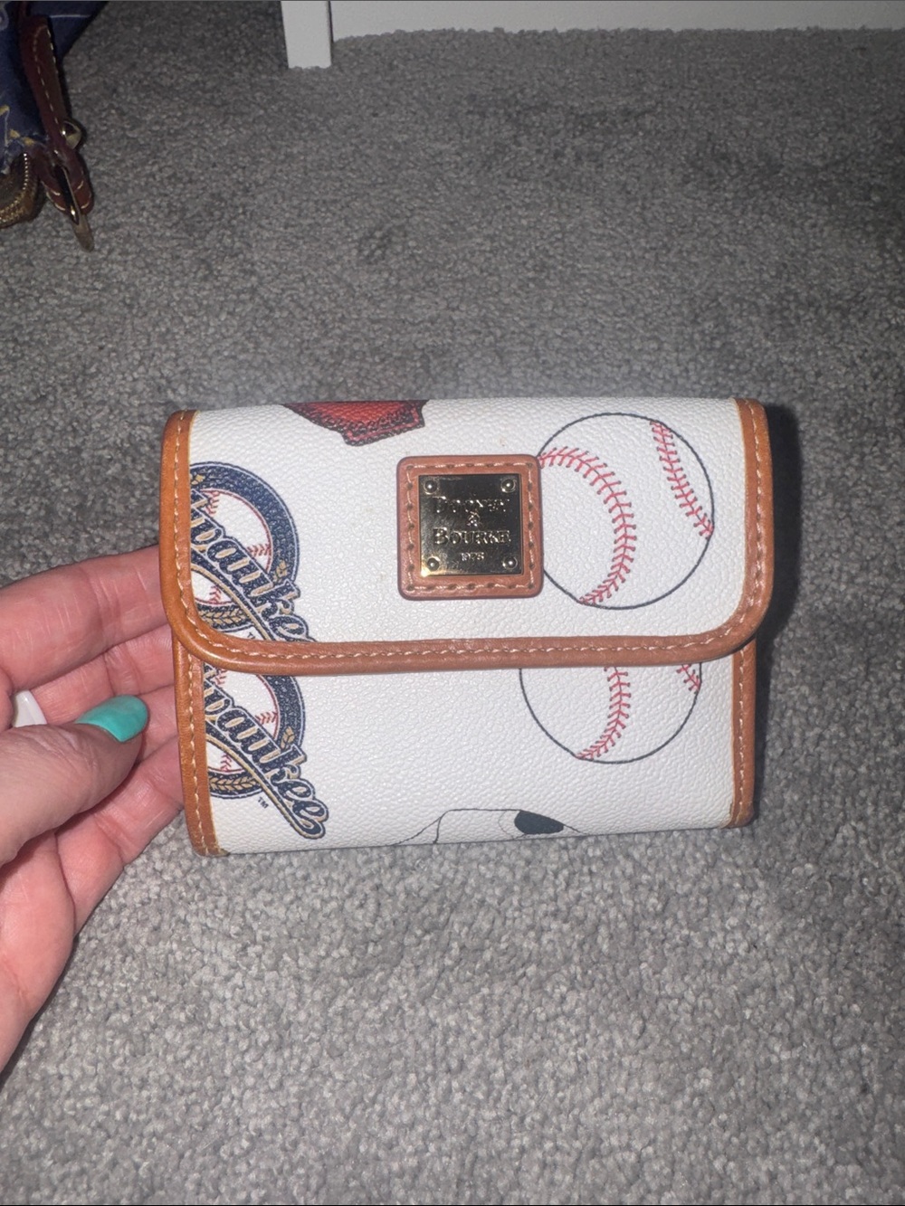Dooney & Bourke Brewers Baseball Print Wallet
